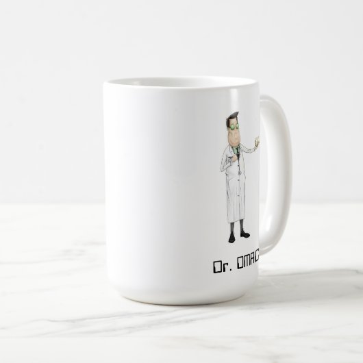 Dr. DMAIC hohe Kaffee-Tasse Kaffeetasse (VorderseiteRechts)