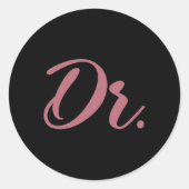 Dr. Doctor Medical School Graduation Women New Doc Runder Aufkleber (Vorderseite)