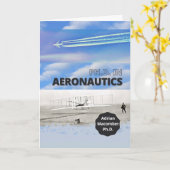 Dr. Doktor der Luftfahrt Herzlichen Glückwunsch Karte (Gelbe Blume)