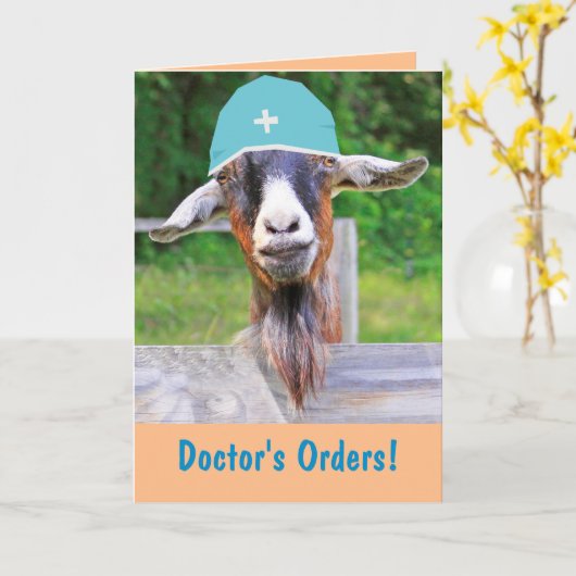 Dr. Eli Die Ziege wird gut Karte (Gelbe Blume)