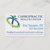 Dr. Eric Saugens ChiropracticVisitenkarte Visitenkarte (Rückseite)