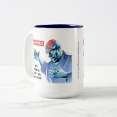 Dr. Evil: Keine Koffein-Tasse Zweifarbige Tasse (Vorderseite Links)
