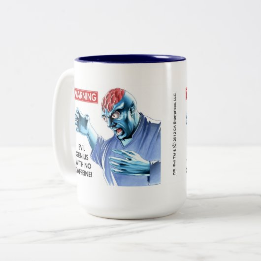 Dr. Evil: Keine Koffein-Tasse Zweifarbige Tasse (Vorderseite Links)