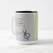 Dr. Fauci, 2-seitig, grau/blassfest Limon Zweifarbige Tasse (Vorderseite Links)