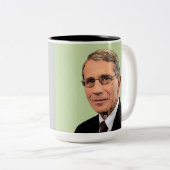 Dr. Fauci, 2-seitig, grau/blassfest Limon Zweifarbige Tasse (VorderseiteRechts)