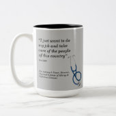 Dr. Fauci, 2-seitig, grau/blassfest Limon Zweifarbige Tasse (Links)