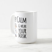 Dr. Fauci Behielt Calm Tragen Sie Ihre Maske Wasch Kaffeetasse (Vorderseite Links)