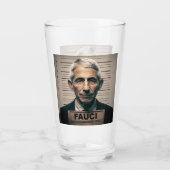 Dr. Fauci Mugshot Glas (Rückseite)