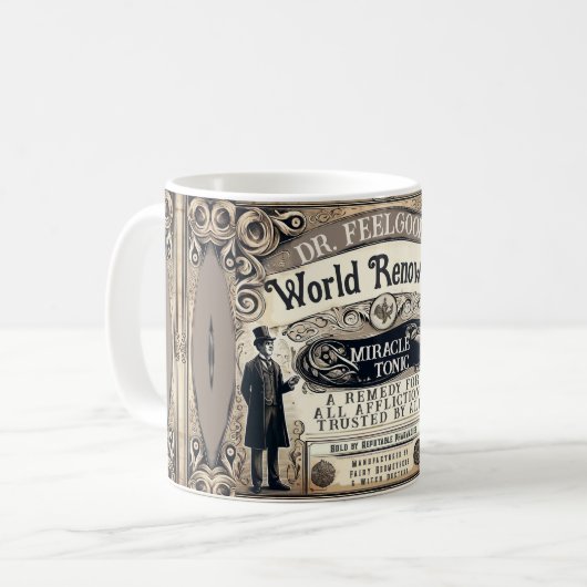 Dr. FeelGood's Miracle Elixir Kaffeetasse (Vorderseite Links)