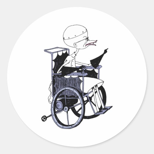 Dr Finkelstein Mad Scientist Baby Runder Aufkleber (Vorderseite)