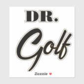 Dr. Golf Funny Design für Golfliebhaber Aufkleber (Blatt)