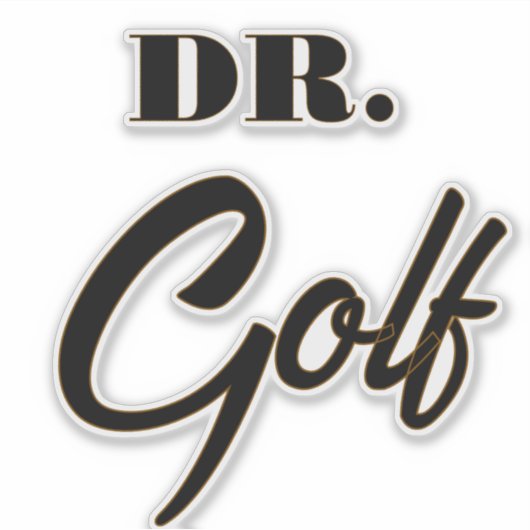 Dr. Golf Funny Design für Golfliebhaber Aufkleber (Vorderseite)