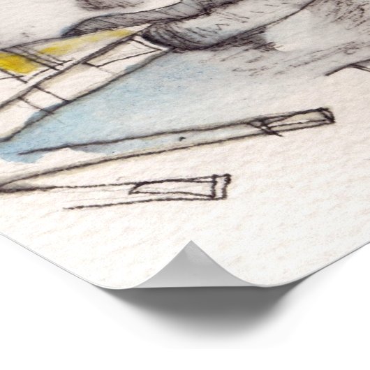 Dr. Gonzo als Hunter S. Thompson Poster (Ecke)