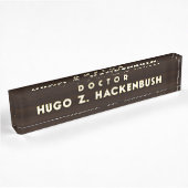 Dr. Hackenbush Desk Nameplate Namensplakette