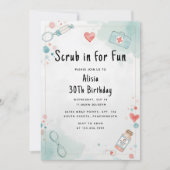 Dr. Heart Registered Nurse Rn 30. Geburtstag Einladung (Vorderseite)