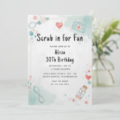 Dr. Heart Registered Nurse Rn 30. Geburtstag Einladung (Stehend Vorderseite)