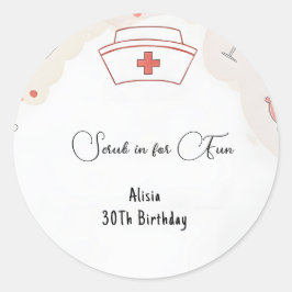 Dr. Heart Registered Nurse Rn 30. Geburtstag Runder Aufkleber