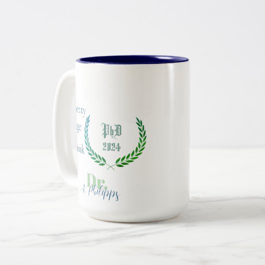 Dr. Hübsche große Drink Abschluss Geschenk Tasse (Vorderseite Links)