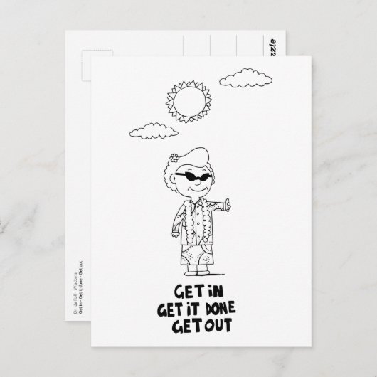 Dr. Ida Rolf - Get in Get it done Get outPostcard Postkarte (Vorne/Hinten)