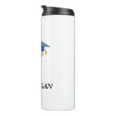 Dr. (Ihr Name) Doktoranden-Glückwunsch Thermosbecher (Nach rechts gedreht)