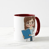 Dr. (Ihr Name) PhD 5 Abschluss Tasse (VorderseiteRechts)