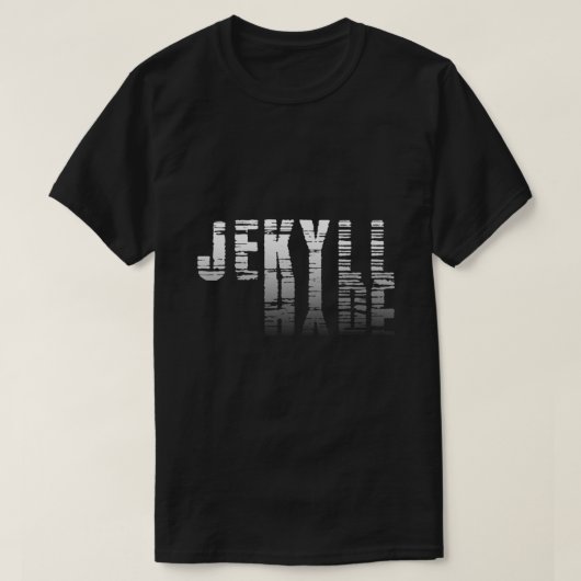 Dr Jekyll Mr Hyde Cool Graphic Text Design Hallowe T-Shirt (Design vorne)
