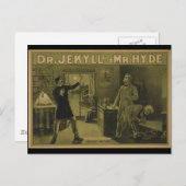 Dr. Jekyll und Mr. Hyde Theatralisches Poster 1880 Postkarte (Vorne/Hinten)
