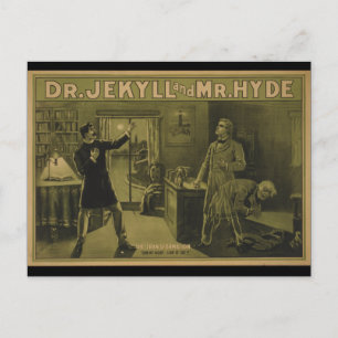 Dr. Jekyll und Mr. Hyde Theatralisches Poster 1880 Postkarte