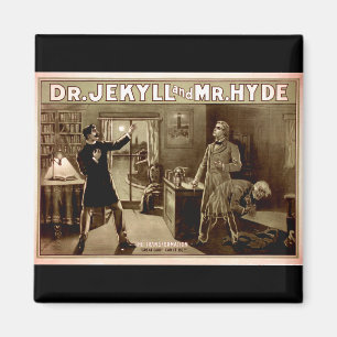 Dr. Jekyll und Mr. Hyde Vintage-Illustration 1880e Magnet
