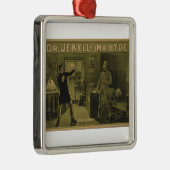 Dr. Jekyll und Theaterplakat 1880 Herr-Hyde Silbernes Ornament (Rechts)
