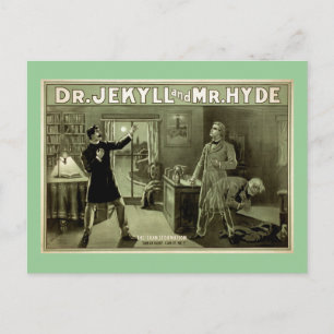 Dr Jekyll Vintage-Theaterplakat Postkarte