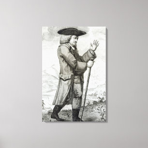 Dr. Johnson in seinem reisenden Kleid, 1786 Leinwanddruck