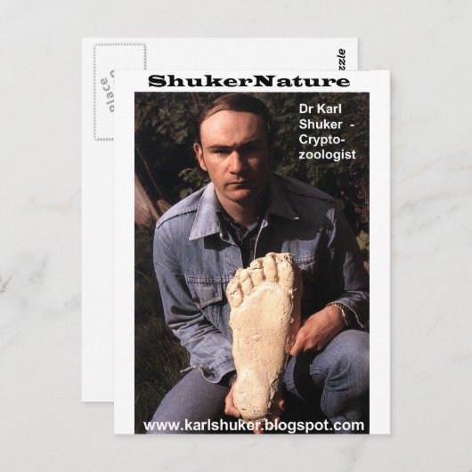 Dr. Karl Shuker & bigfoot Druckguss - ShukerNature Postkarte (Vorne/Hinten)