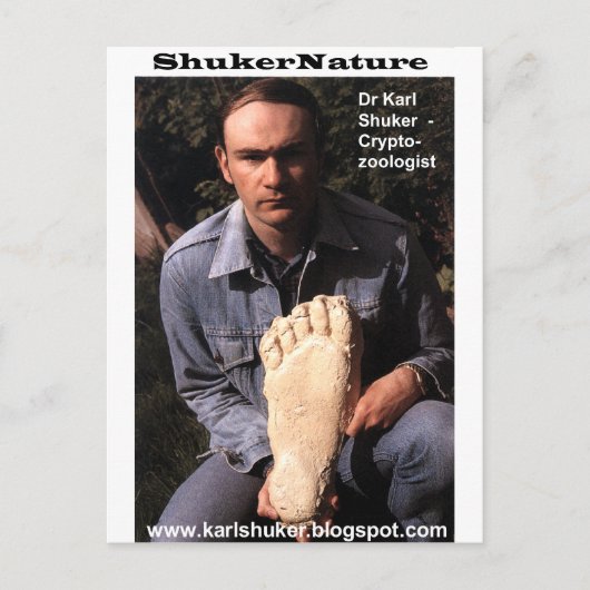 Dr. Karl Shuker & bigfoot Druckguss - ShukerNature Postkarte (Vorderseite)