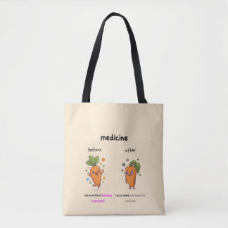 Dr. Karotte Vorher & Nachher Medizin - Tragetasche Tasche