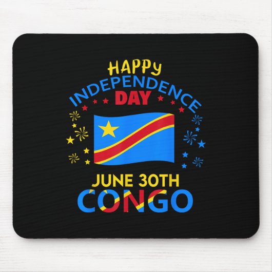 Dr. Kongo 65. Unabhängigkeitstag Kongolesischer Pr Mousepad (Vorne)