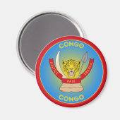 DR Kongo-Erbe-Emblem Magnet (Vorderseite/Rückseite)