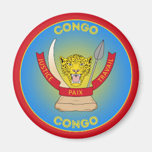 DR Kongo-Erbe-Emblem Magnet