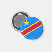 DR Kongo Flaggenmagnet Magnet (Vorderseite/Rückseite)