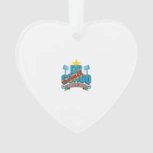 DR Kongo Fußball 2026 Fußball Bold Land Typographi Ornament