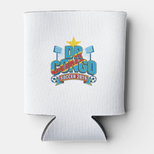 DR Kongo Fußball 2026 Fußball Fett Land Typographi Dosenkühler