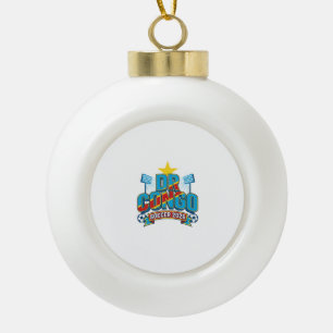 DR Kongo Fußball 2026 Fußball Fett Land Typographi Keramik Kugel-Ornament