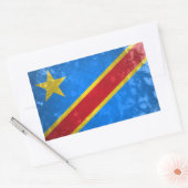DR Kongo Rechteckiger Aufkleber (Umschlag)