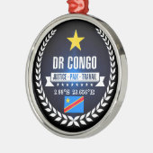 DR Kongo Silbernes Ornament (Links)