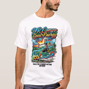 DR Kongo Ziel Energie Skelett Stürmer Nationen Cre T-Shirt