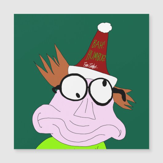 Dr. LeBrick Bah Humbug xmas Magnetkarte (Vorderseite)
