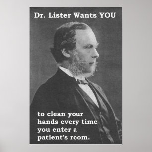 Dr. Lister will IHNEN (Hände reinigen) Poster