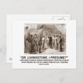 "Dr. Livingstone, ich nehme an" Postkarte (Vorne/Hinten)