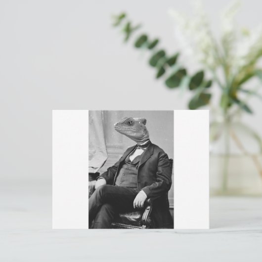 Dr. Lizard Postkarte (Stehend Vorderseite)