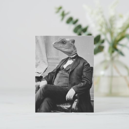 Dr. Lizard Postkarte (Stehend Vorderseite)